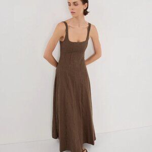 Riley Chocolate Stripe Midi Dress